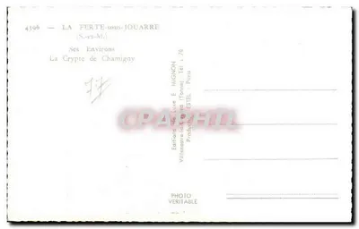 A Cripta de Chamigny — La Ferté-sous-Jouarre (S.-et-M.) — E. Mignony — Verso