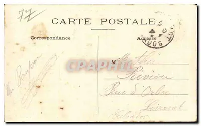 Zamek Królewski w Montceaux-en-Brie — Zbudowany między 1549 a 1560 r. na rozkaz Katarzyny Medycejskiej, zamieszkały przez Gabrielle d'Estrees (ulubione miejsce Henryka IV) — wydawca: B. Brocquet, Épinal, Tahar — Rewers