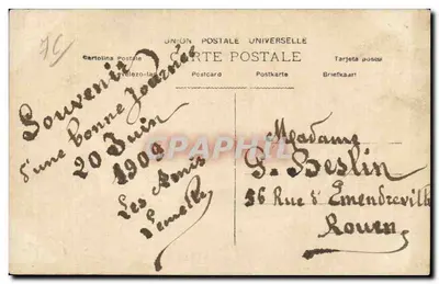 Fête Normande — Paryż i Calais — wydawca nieznany, numer serii nie widoczny — Rewers