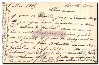 Muguet porté Bonheur — cartão postal ilustrado — editor não visível — Verso