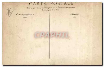 Rouen — widok panoramiczny z postaciami w strojach narodowych — ND Phot — Rewers