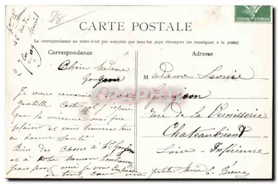 SAINT-GERMAIN-en-LAYE — Plac Thiers — Zamek i Kościół — Zarejestrowana marka «Abeille» — Rewers