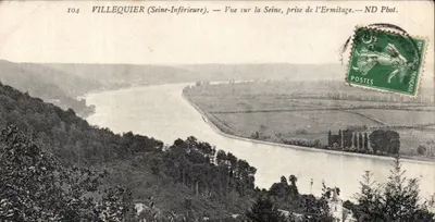Villequier (Seine-Inférieure) — Vista sobre a Sena, tirada do Ermitage — ND Fot.