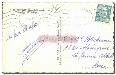 Widok na baseny — Le Tréport (Seine-Inférieure) — Wyd. G.A.I.F., Paryż — Rewers