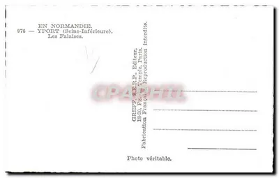 Yport — As Falésias — Greff, n° 976 — Verso