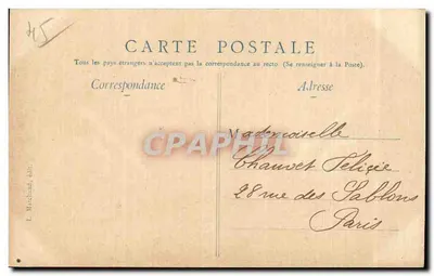 Zamek Labussière — W nocy — A.5. — L. Marchand wyd. — Rewers