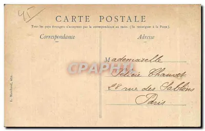 Gien à Noite — Vista Geral — L. Marchand, editor n° A9 — Verso