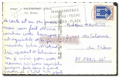 Les Roches — Malesherbes (Loiret) — Wydawnictwo de Luxe E. Mignon, nr 161 — Rewers