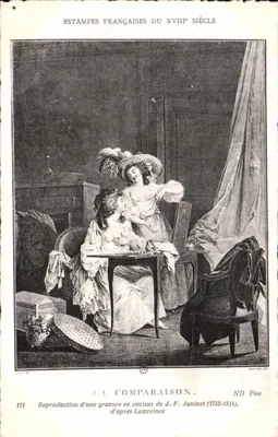 A Comparação — Estampas francesas do século XVIII — ND Phot Lawrencine