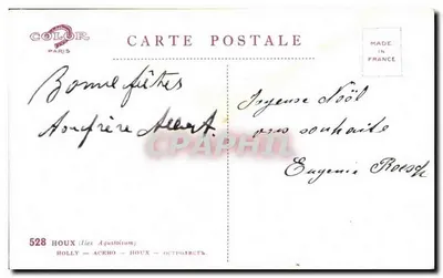 Houx — Feliz Natal — COLOR Paris n°528 — Verso