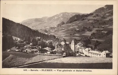 Flumet — Vista geral e São Nicolau — L. Morand, fot.édit. (Savoie)
