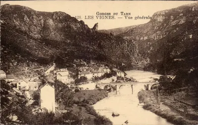 Gorges do Tarn — As Vindas — Vista Geral — Editor: Grand Hôtel de la Malène