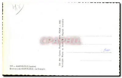 Le Grespin — Entorno de MARVEJOLS (Lozère) — Sté das Cartas Postais APA - POUX - Reprodução Proibida — Verso