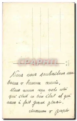 Zamieczony wiejski — Wesołych Świąt — M.D. Paris — Rewers