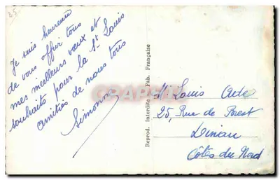 Arranjo de pêssegos — editor ER, Paris, n°93 — Verso