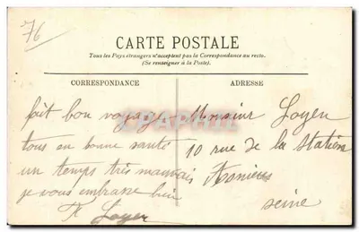 Le Havre — A Nova Ponta de Areia com Maré Baixa — Editor L. Berthier, n° 103 — Verso