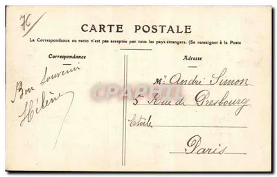 Zamek w Saint-Michel d'Halescourt — Oaza Fortges-les-Eaux (S.-I.) — Chiche F. Larigaudarié, fot. 1901 — Rewers