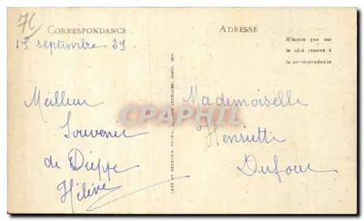 Dieppe - Wzgórze Morskie - LL. - 56. — Rewers