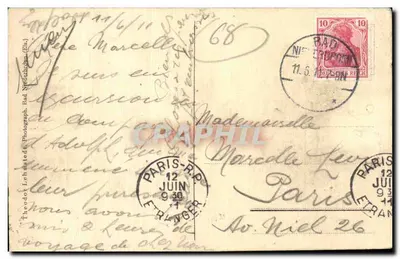 Bad Niederbronn z Herrenberg — widok panoramiczny — Theodor Lohmeyer (Wyd.) — Rewers