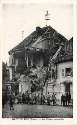 Dannemarie (Alsace) — Uma Casa bombardeada