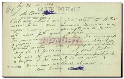 Thann - Destilleerderij Heckmann, gebombardeerd op 7 en 14 januari, 14 mei, 8 en 9 juni en 25 december 1915 — Édit. Staher — Achterkant