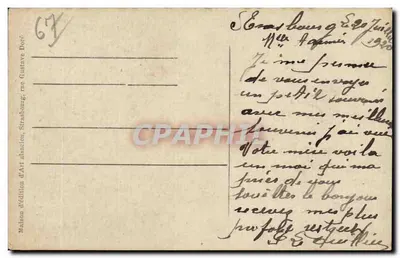 Lorrainne i Alsacjanka — Dom Wydawniczy Sztuki, Strasbourg — nr 67 — Rewers
