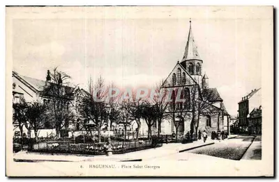 HAGUENAU - Praça São Jorge — editor 'La Cigogne' Estrasburgo