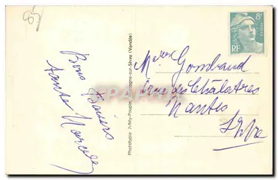 La Roche-sur-Yon (Vendée) — Estátua de Napoleão — Fototipia Jehly-Poupin — Verso