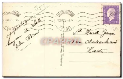 Les Sables-d'Olonne — Remblai — Plaża — L.V. fot. — Rewers