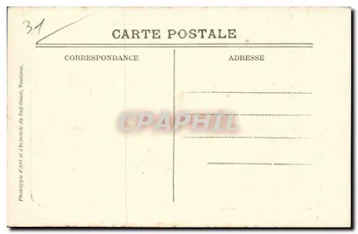 Toulouse — Parc Toulousain, Passerelle aux barrages — Phototypie d'Art et d'Humour du Sud-Ouest, Toulouse — Verso