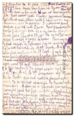 Chartres (E. et L.) — Velhas Casas sobre o Eure — Vista tirada do Ponte Saint Hilaire — G. Foucault, editor, Dreux — Verso