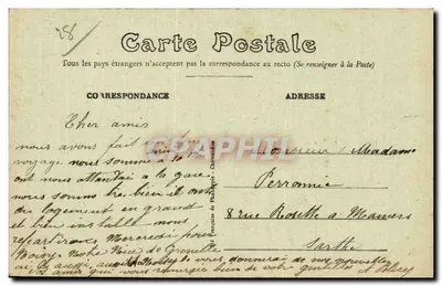 Châteaudun — Widok na Mail i dolinę Loir — Stara pocztówka n°65 — Rewers