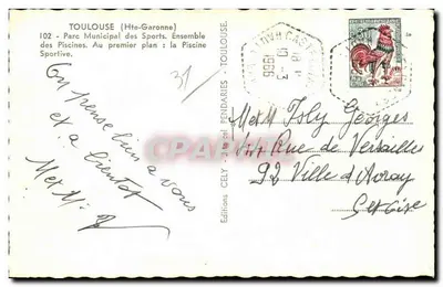 Toulouse (Hte-Garonne) — Parco Municipale dello Sport, Piscina Sportiva — Edizioni CELY — Verso