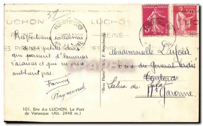 Caminho entre falésias — Luchon — Foto A.P. Stensbourg n°101 — Verso
