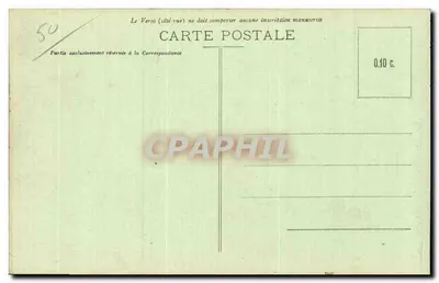 Cherbourg — Un rincón del Jardín Público y el Fuerte del Roule — Colección F. C., Cherbourg — Reverso