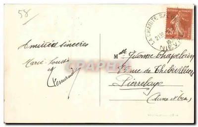 LA CHARITÉ-sur-LOIRE (Nièvre) — Margem Maréchal-Foch — O Parque Adam — A. Delayance, editor — Verso
