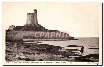 Saint-Vaast-la-Hougue (Manche) — A Vista da La Hougue com a Maré Alta — Edit. Tabarin
