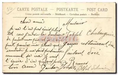 Avranches — Kościół Najświętszej Maryi Panny z Pola — Wydawca nieznany — Rewers