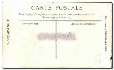 Mont Saint-Michel — Porta Króla i Wieża Obserwacyjna — Wydanie dla Chocolat-Louit — Rewers