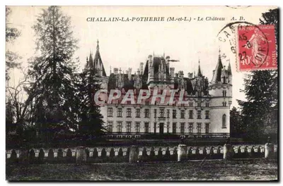 Challain-la-Potherie (M.-et-L.) — Het Kasteel — Fototype A. B. Angers