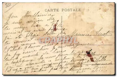 Cherbourg (Manche) — Quai de Caligny i Avant-Port du Commerce — W tle, Góra i Fort du Roule — wydawca O. A. V., nr 3443 — Rewers