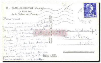 Mały Jezioro w Dolinie Malowników — Carollès-Edenville (Manche) — Wydawnictwo Gaby — Rewers