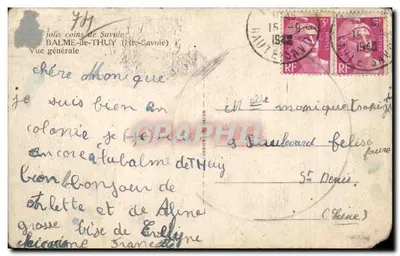 Balme-de-Thuy — vue générale — éditeur Cim — Verso