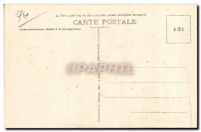 Chamonix-Mont-Blanc — Morze lodowe — Przyjazd pociągu (1921) — L. Fauras, wyd. (Hte-Savoie) — Rewers