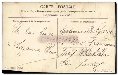 Lilas e colombi — 'Mille Amitiés' — J.C. Paris N° 1960 — Verso