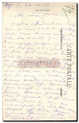 Paryż — Wyższa Szkoła Wojenna — LL. nr 725 — Rewers