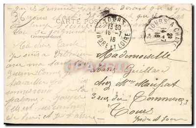 Château de Lindre — Château XVIIe siècle sur la Trégonce, avec parc magnifique — Collection G. G. Châteauroux n°3233 — Verso