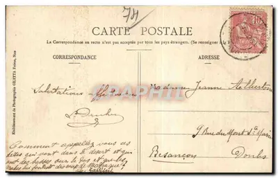 Chamonix — Algemene uitzicht en de Mont-Blanc — Editie Giletta, fot. Nice, n° 2603 — Achterkant