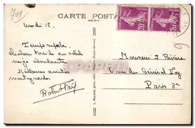 Combloux et la Pointe Percée — Haute-Savoie — wydawca L. Morand, n° 120 — Rewers