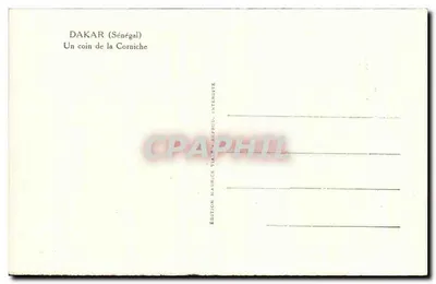 DAKAR (Senegal) — Kąt Corniche — Wydawnictwo Maurice Viau, Zabronione — Rewers